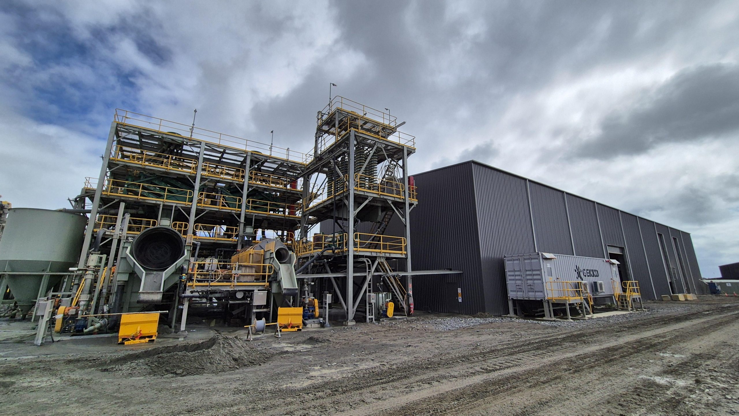 Industrial construction project in Tasmania showcasing advanced mining plant infrastructure